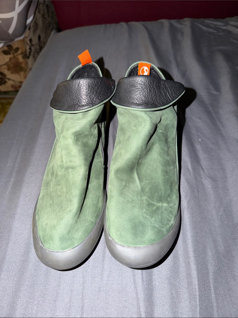 Softinos by FLY London - Leather Low Ankle Boot Farah Dark Green EU 39 US 8-8.5 - Picture 3 of 6